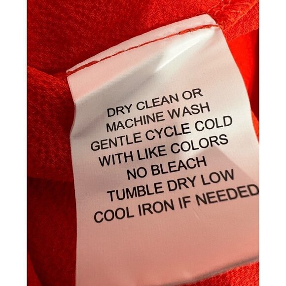 New MEGHAN LA Size M Jasmine Midi Dress wrap front w/tied waist belt Orange - Picture 11 of 13